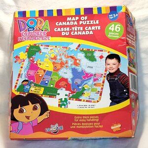 Dora the Explorer Map of Canada 46 Piece Puzzle 2 ft x 3 ft 2006 Nickelodeon